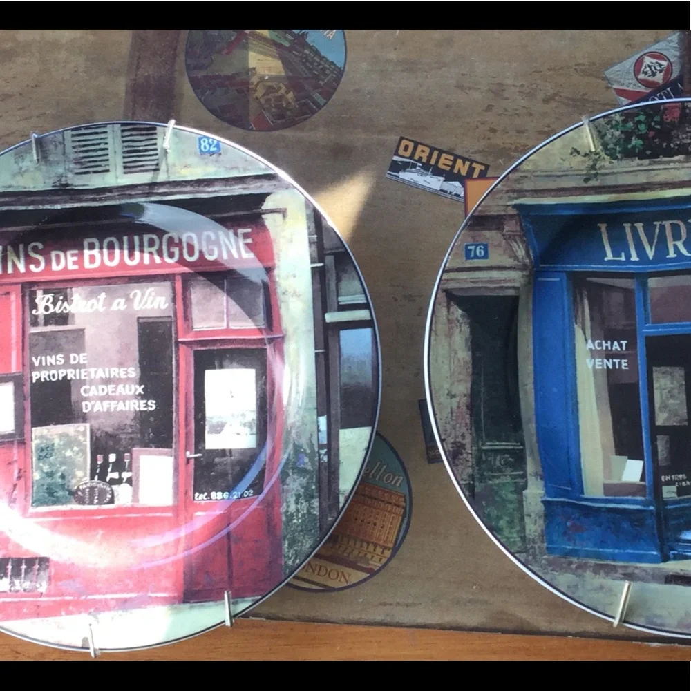 🇵🇫 FRENCH Store Fronts Decor Wall Plaque VINS De BOURGOGNE EPLC